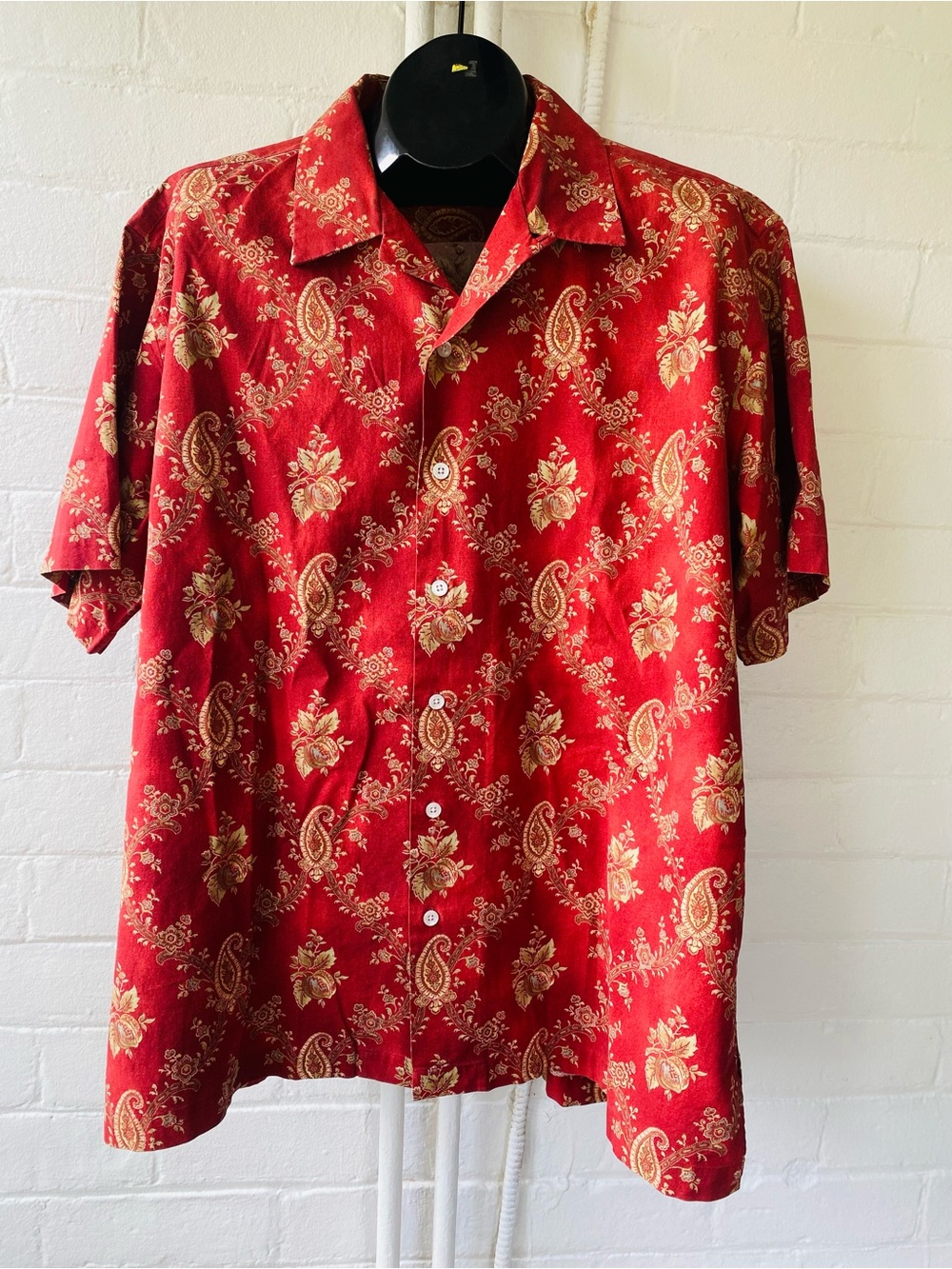 90s Y2K Men’s Ralph Lauren Polo Vintage Camp SS Shirt XL Hook Collar Button